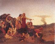 august malmstrom Blenda advises the women of Varend to revenge the pillaging of the Danes oil on canvas